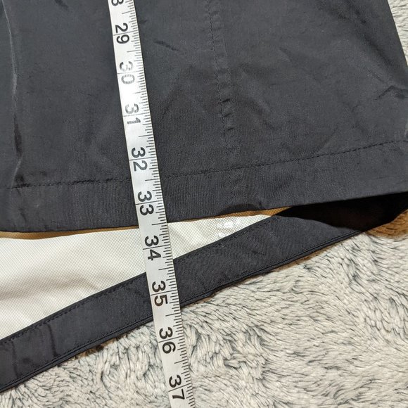 The North Face Black Long Windbreaker Rain Jacket Hood Size Large - Picture 9 of 10